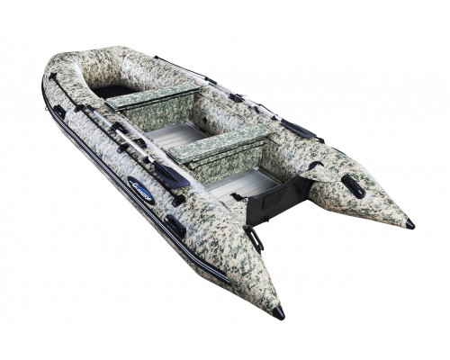 Гладиатор HD390AL CAMO (Heavy Duty) с алюминиевым полом, повышенной мореходности - моторная надувная лодка ПВХ