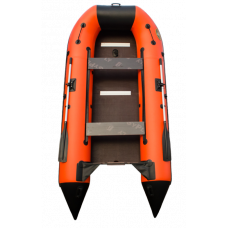 Лодка надувная под мотор Пилигрим-340 оранжево-черный