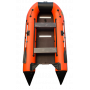 Лодка надувная под мотор Пилигрим-340 оранжево-черный