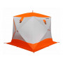 Зимняя палатка куб Пингвин Призма Премиум Strong (белый/оранжевый)