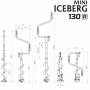 Ледобур Iceberg Mini 130R v3.0 (диаметр 130 мм) двуручный, правый, полукруглые ножи