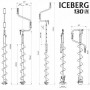 Ледобур Iceberg  130R-1600 v3.0 (диаметр 130 мм) двуручный, правый, полукруглые ножи