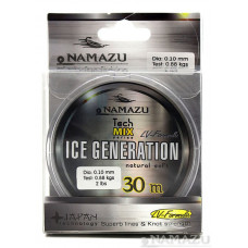 Леска Namazu Ice Generation, 30 м, 0,08 мм, до 0,44 кг, прозрачная NIG30-0,08