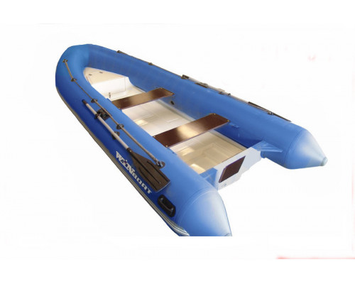 WinBoat 390R с плоской палубой, носовым рундуком - классический РИБ - жёстко-надувная моторная лодка