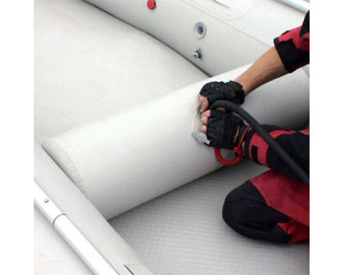 Надувное сиденье в лодку "цилиндр" (72х27 см) (Олива)