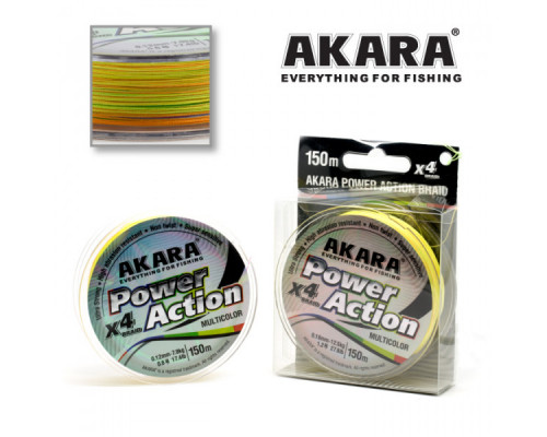 Шнур плетеный Akara Power Action X-8 Multicolor 275 м