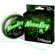 Шнур плетёный Lagoon NeonRay Х4 110m, fluo-green