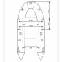 Тент 1Д на лодку 330-340 с носовым отверстием (Хаки)